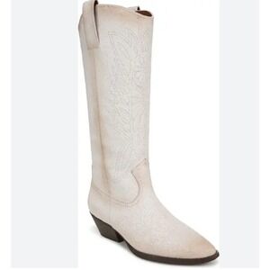 NEW Zodiak Western Tall Knee High  Distressed Crackle Faux Leather Boots  10